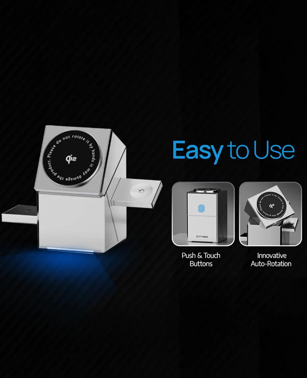 Auto Rotatable 3-in-1 Wireless Charging Station